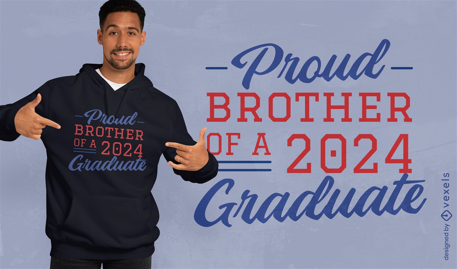 Orgulhoso irmão de um graduado com design de camiseta