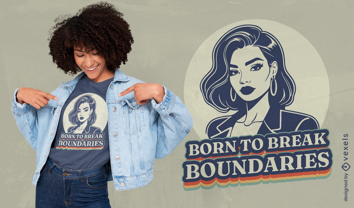 Geboren, um Grenzen zu ?berschreiten, T-Shirt-Design