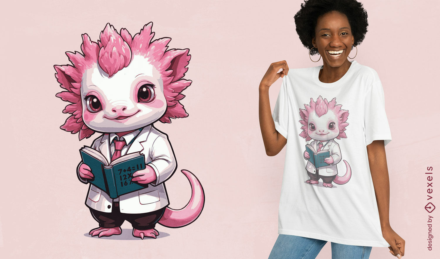 Design de camiseta acadêmica do Axolotl