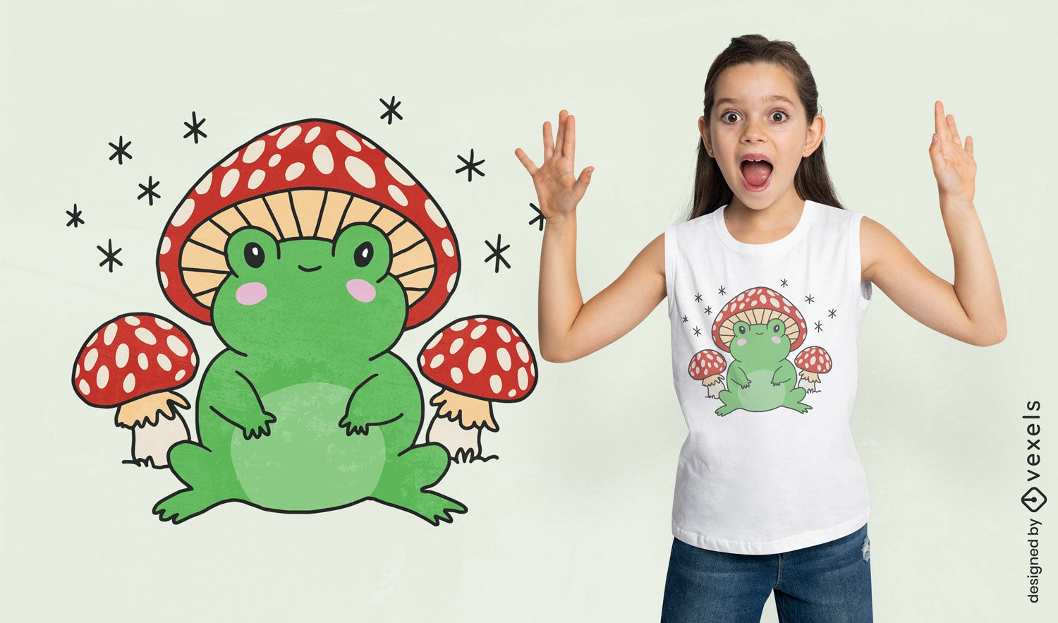 Mushroom toad t-shirt design