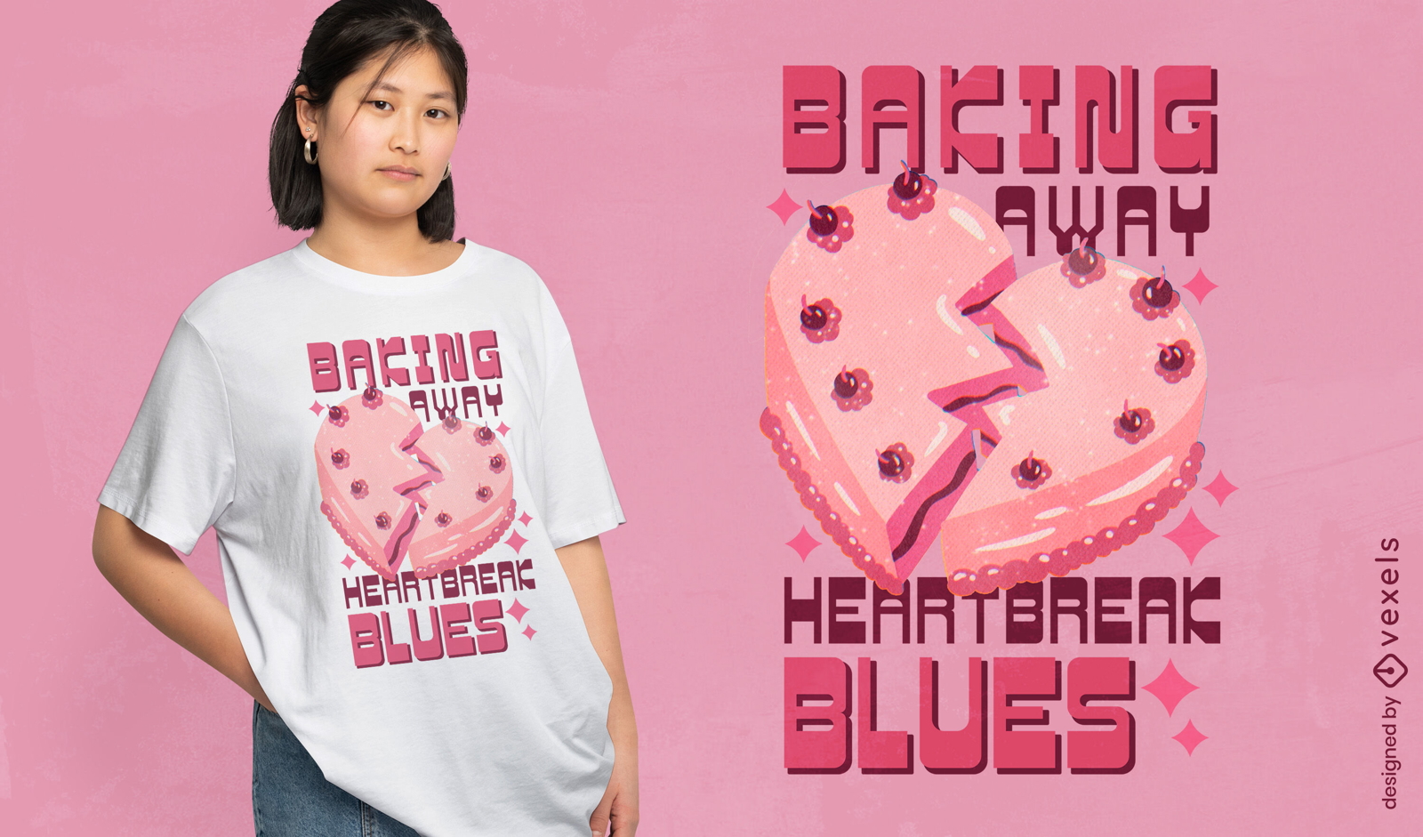 Heartbreak cake t-shirt design
