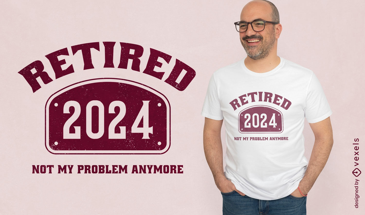 T-Shirt-Design mit Ruhestands-Humor