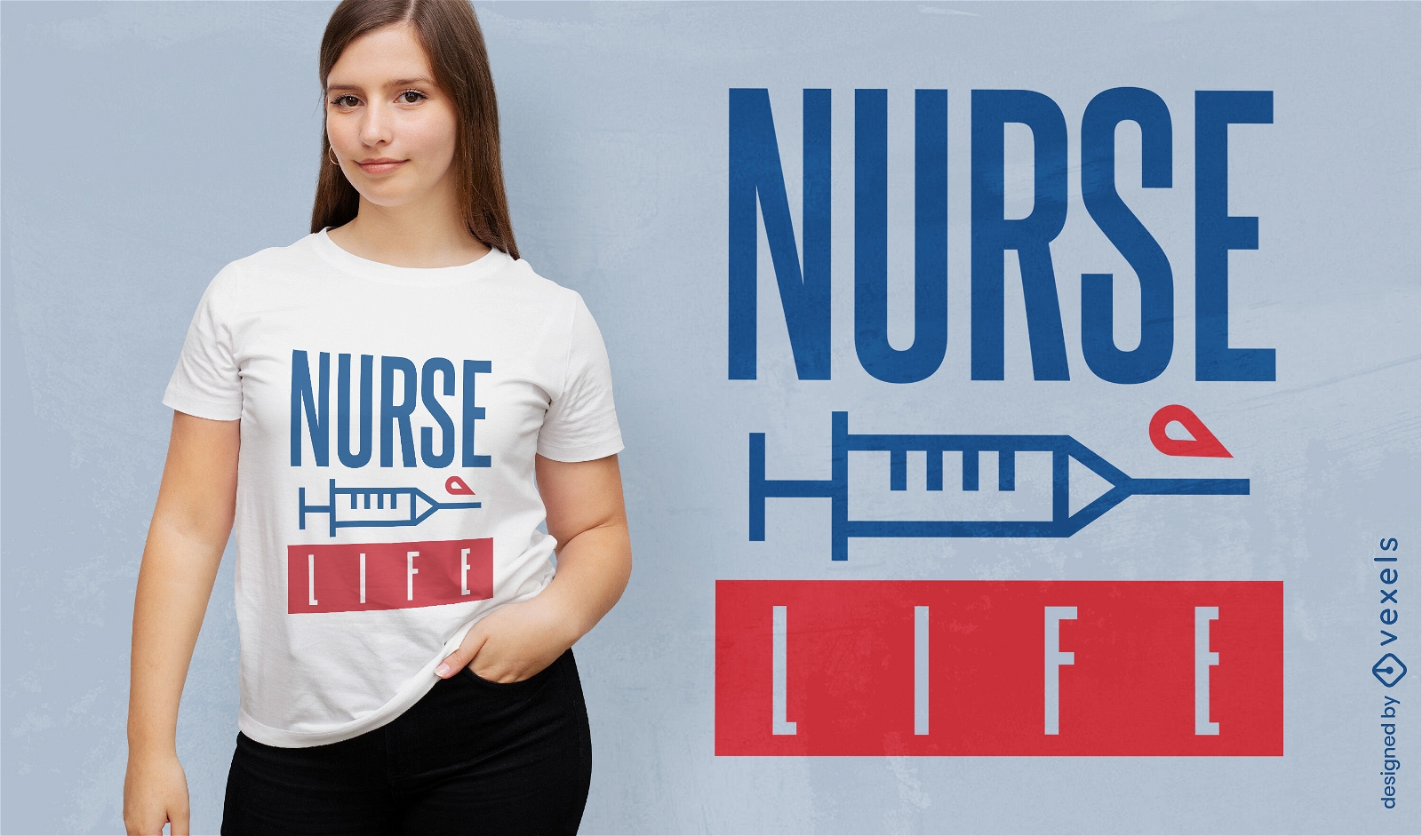 Design de camiseta para vida de enfermeira