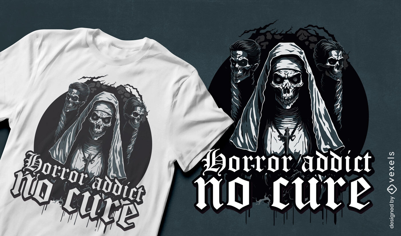 Design de camiseta de terror morto-vivo