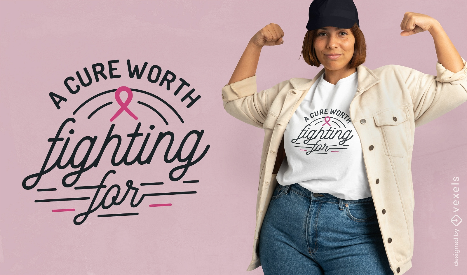 Cure worth fighting for t-shirt design
