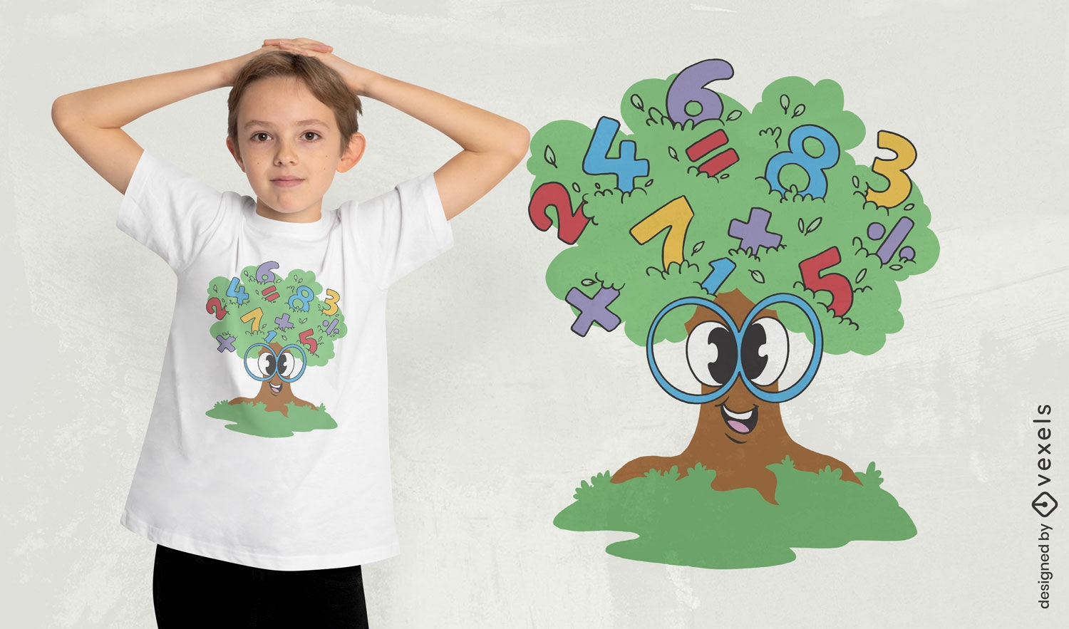 Diseño de camiseta de árbol educativo.