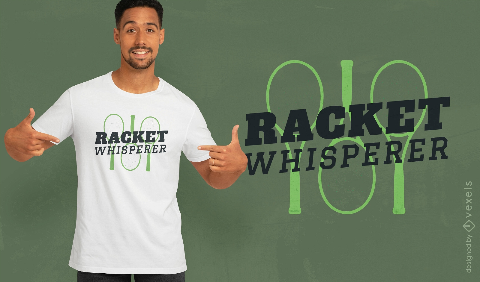 Racket whisperer t-shirt design