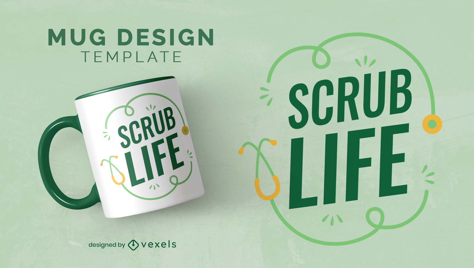 Diseño de taza Scrub Life.