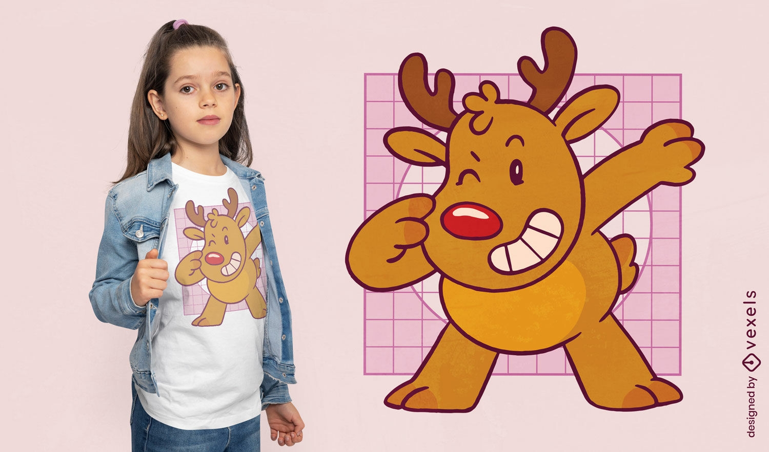 Dabbing reindeer t-shirt design