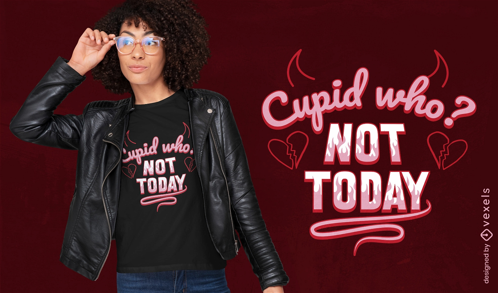 Freches Anti-Cupid-Zitat-T-Shirt-Design