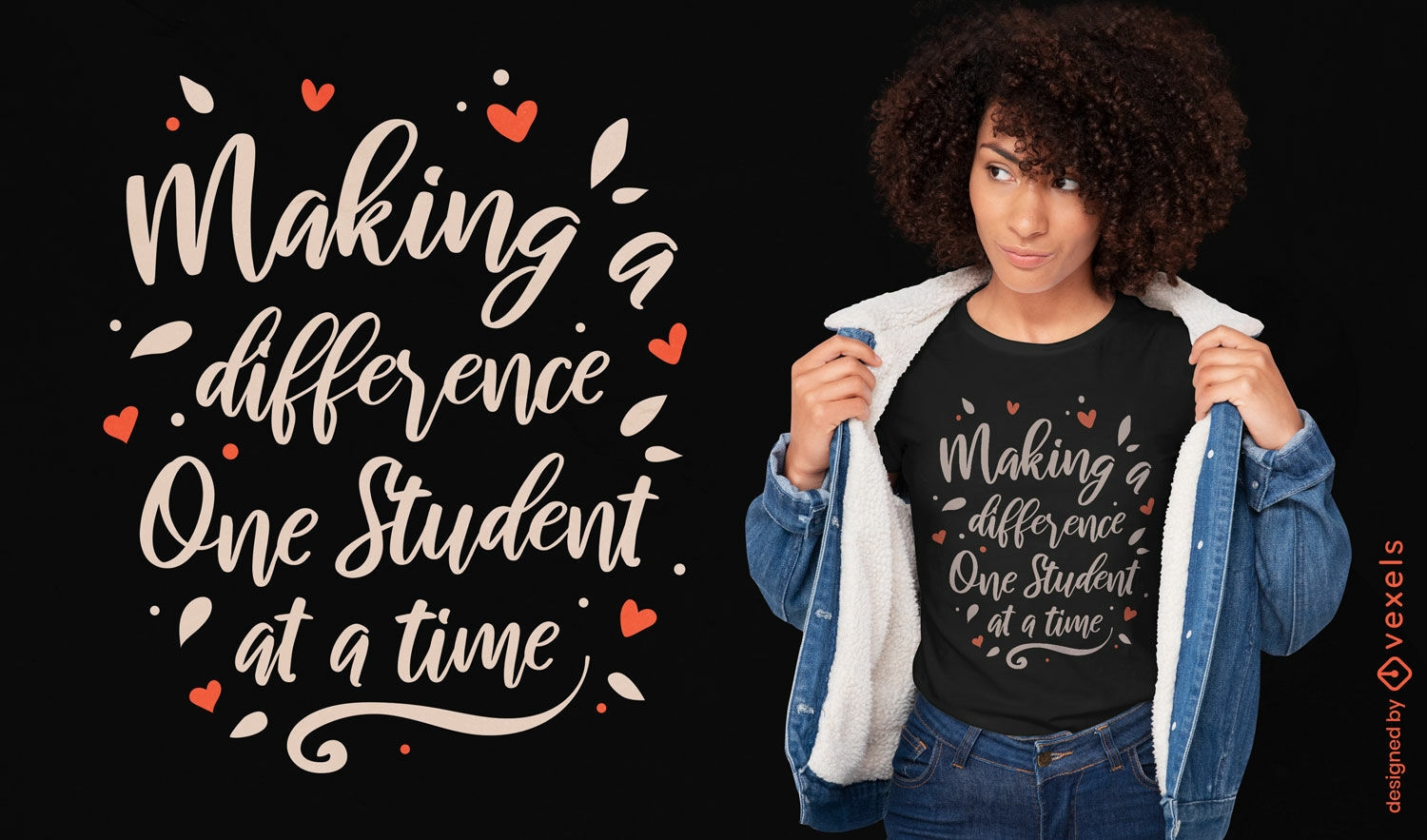 Camiseta Fazendo a diferença, um aluno de cada vez