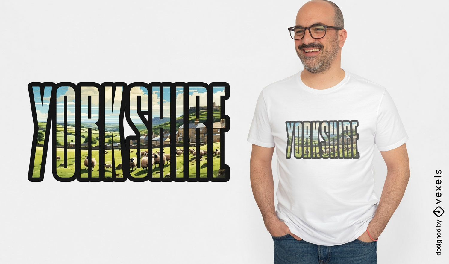 Diseño de camiseta con eslogan de Yorkshire.