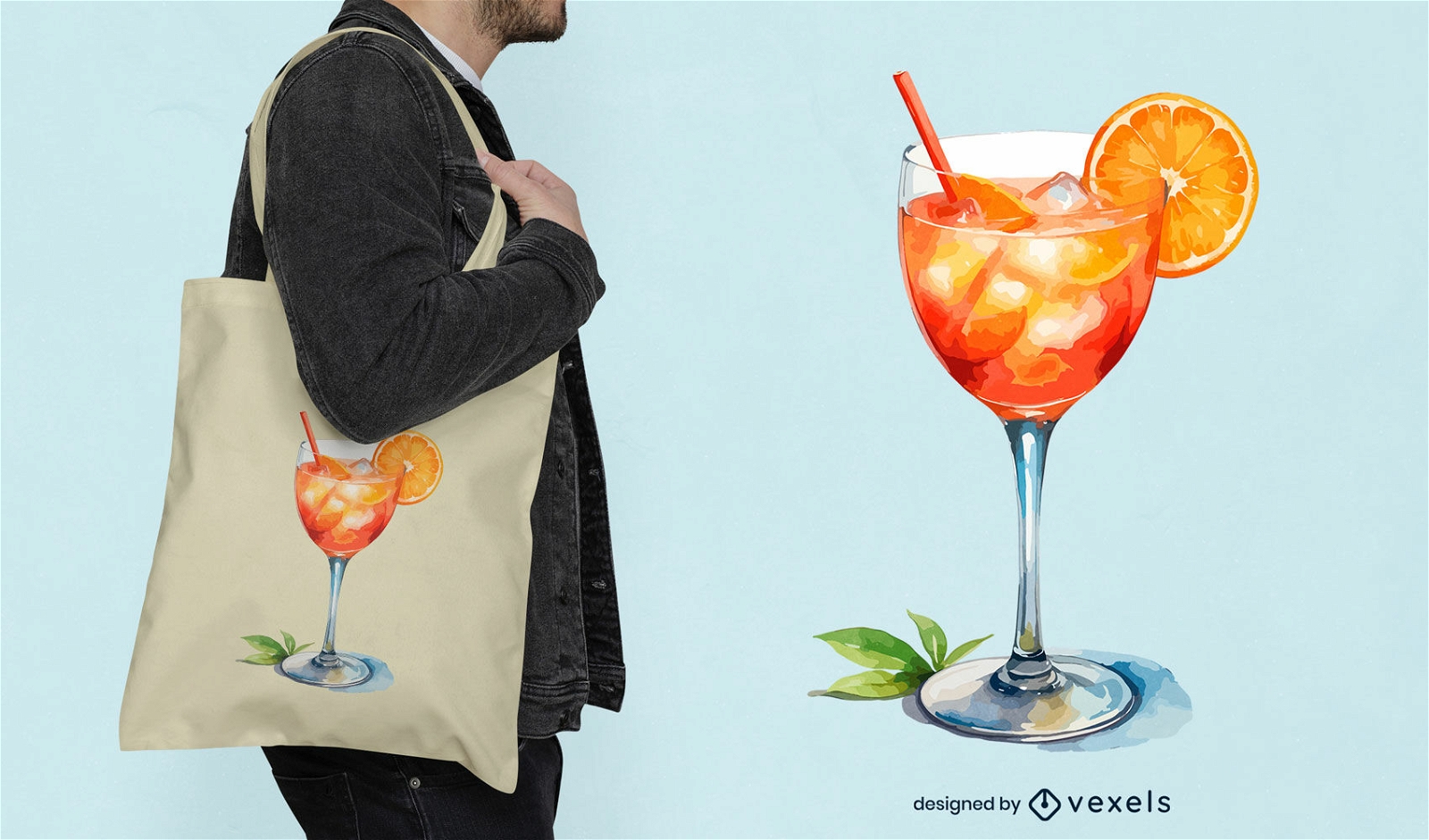 Spritz-Cocktail-Einkaufstaschen-Design