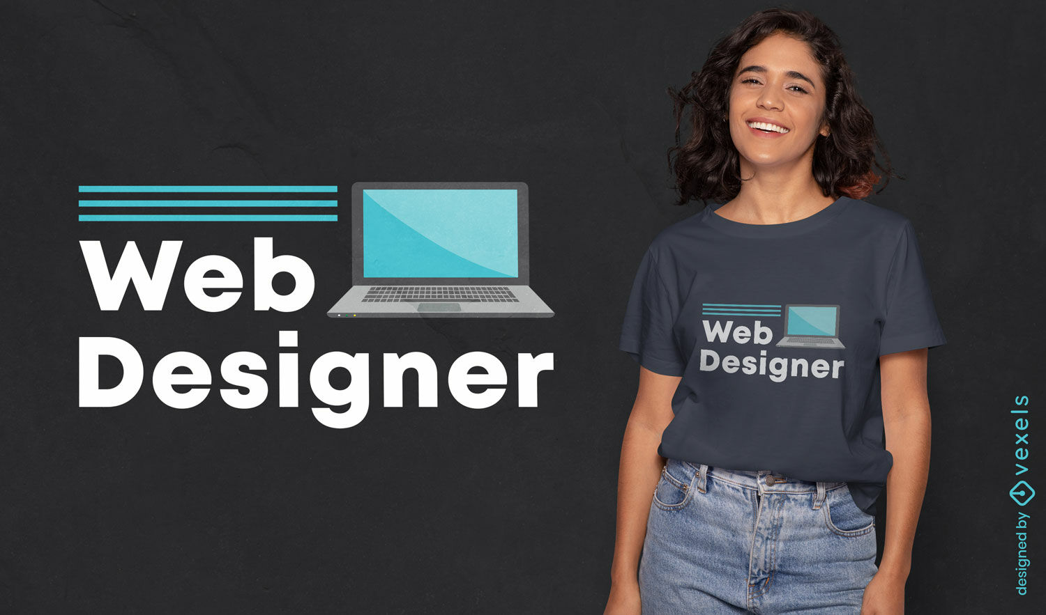 Diseño de camiseta de diseñador web.