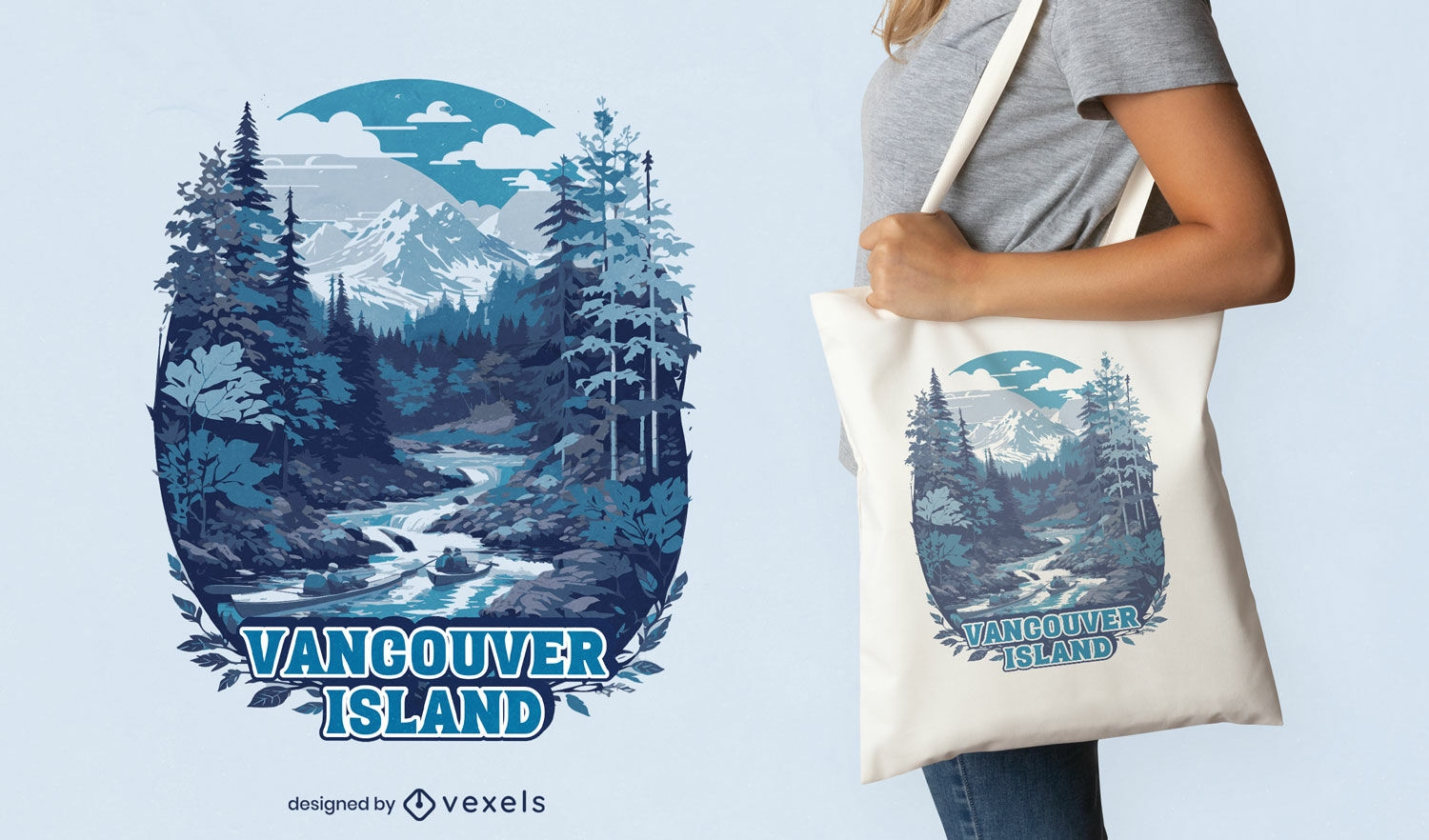 Design de sacola natural da Ilha de Vancouver