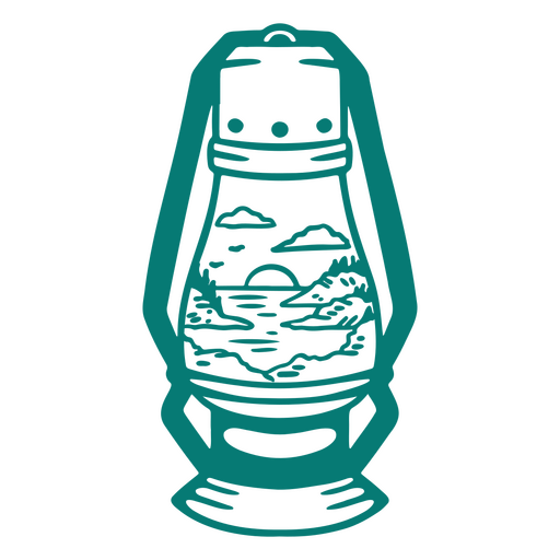 Diseño de ilustración de linterna escénica Diseño PNG