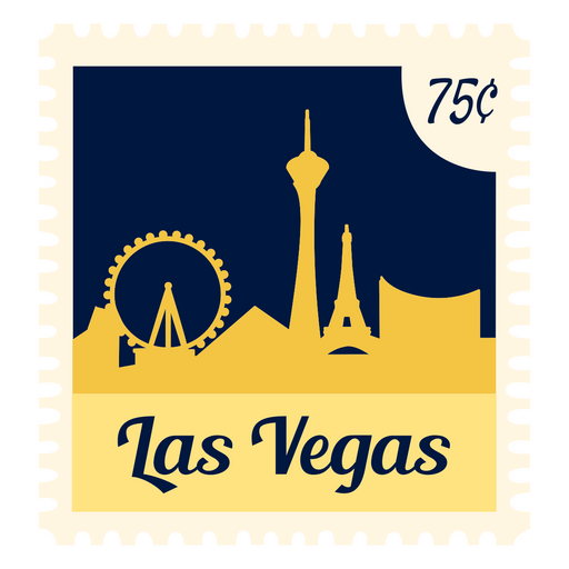 Las vegas skyline stamp design PNG Design