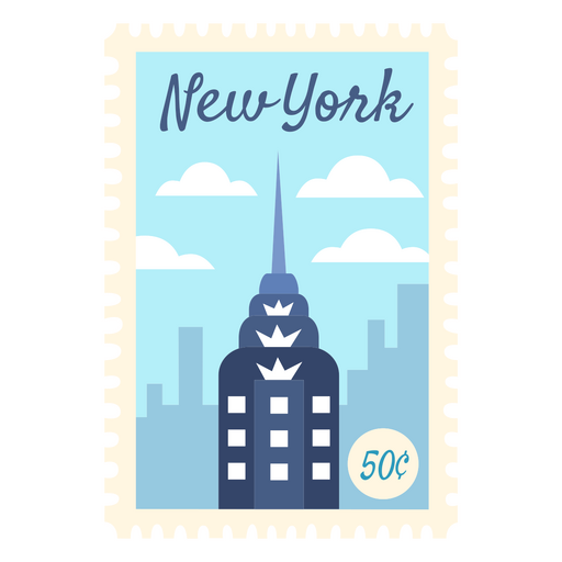 Stylized new york city stamp design PNG Design