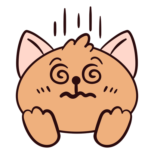 Verspieltes Cartoon-Katzenausdrucksdesign PNG-Design