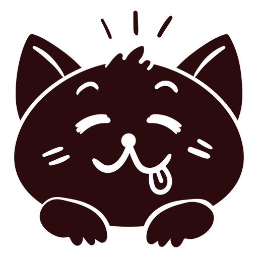 Playful cartoon cat character illustration design PNG Design