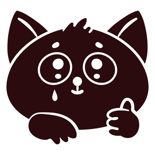 Cute cartoon cat expression design PNG Design