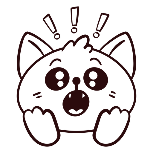 Illustration eines niedlichen, aufgeregten Haustiers PNG-Design