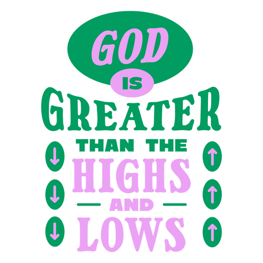Positive message quote design with upward and downward arrows for t-shirt design PNG Design