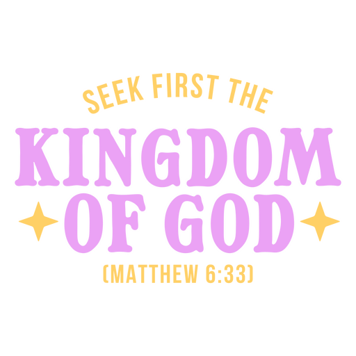 Inspirational kingdom quote design PNG Design