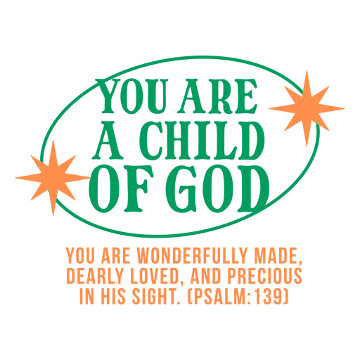 Diseño de mensaje inspirador para el niño de Dios Diseño PNG