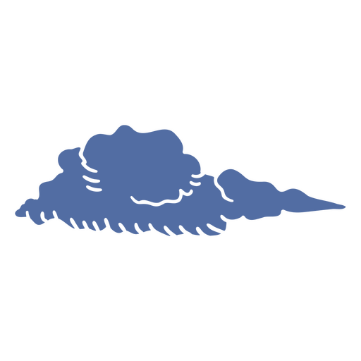 Abstrakte Illustration in Form einer blauen Wolke PNG-Design