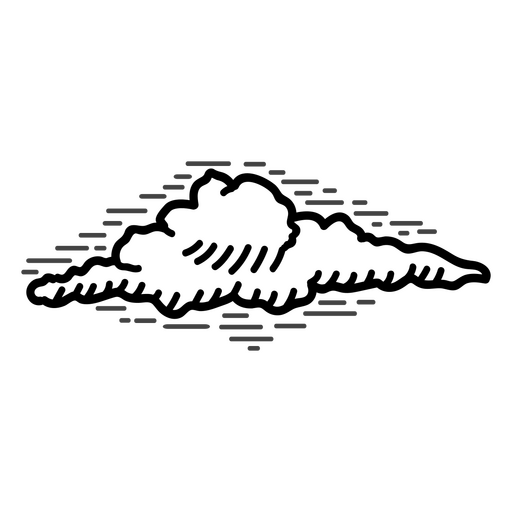 Ilustração estilizada de nuvem para design moderno Desenho PNG