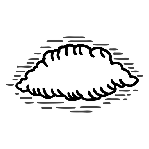 Diseño de ilustración monocromática simple de pelusa Diseño PNG