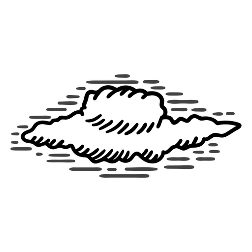 Diseño de boceto de nube abstracta caprichosa Diseño PNG