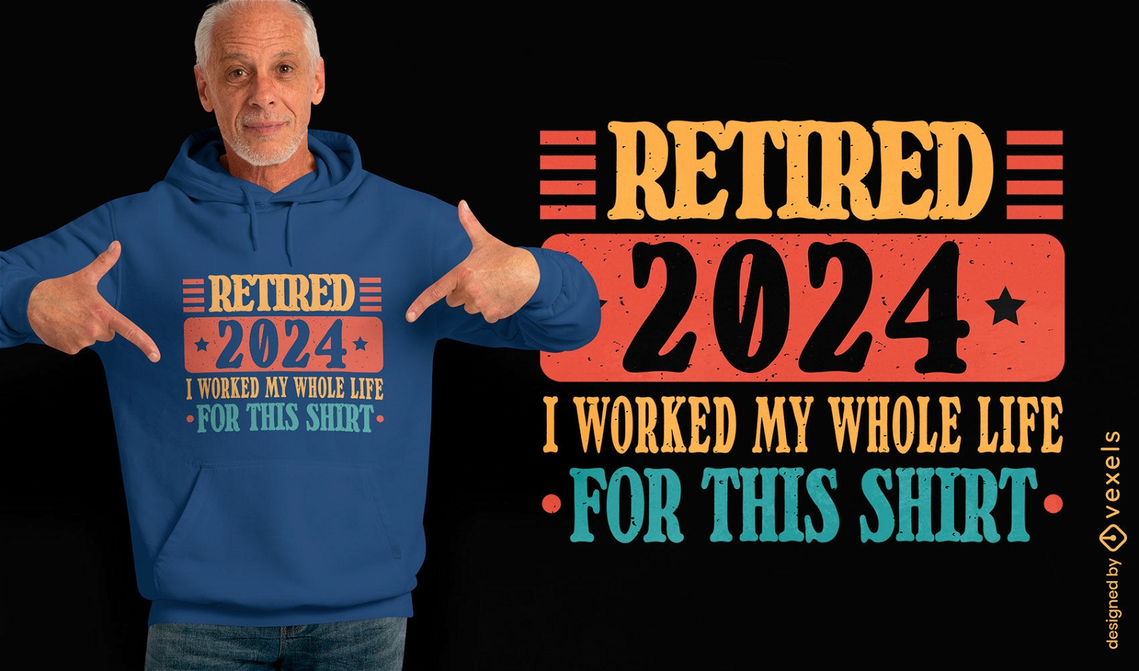 Diseño de camiseta Jubilación 2024.