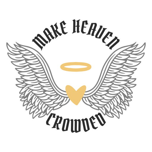 Design inspirador de asas de anjo com uma citação emocionante. Desenho PNG