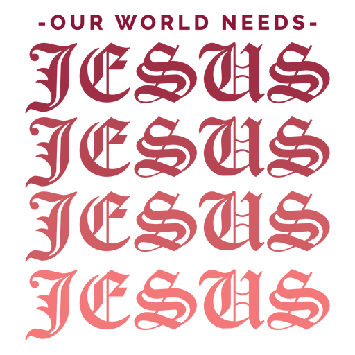 Stylized faith-themed typography design PNG Design