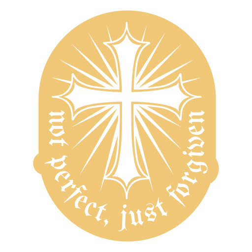 Inspirational faith-based design with cross and forgiveness quote PNG Design