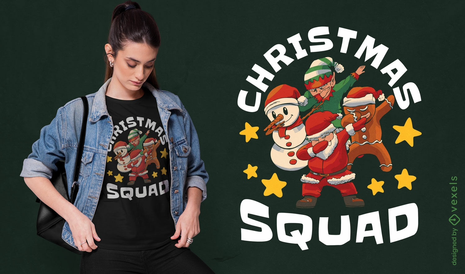 Festive Christmas squad t-shirt design