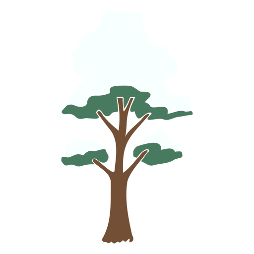 Árvore de desenho animado com neve Desenho PNG