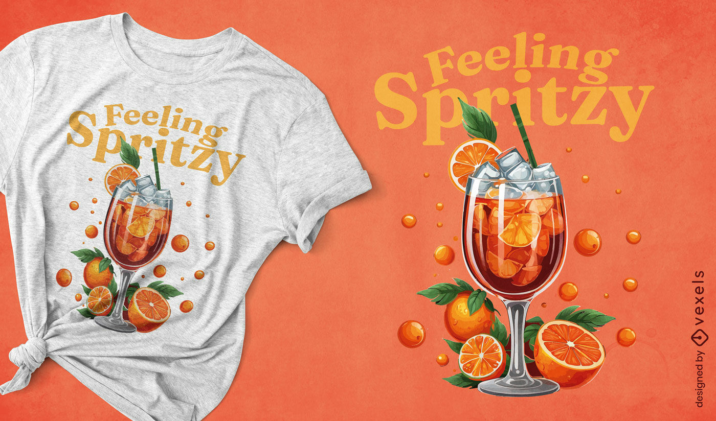 Diseño de camiseta refrescante spritz.