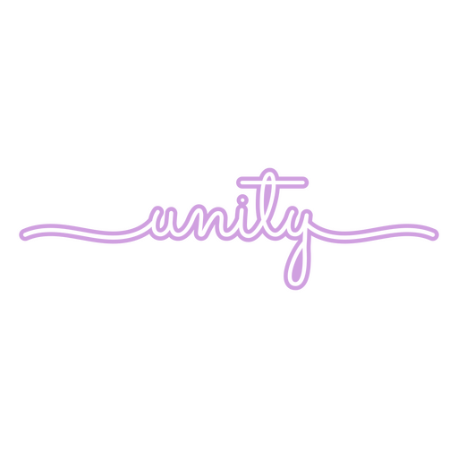 The word unity written in purple PNG Design