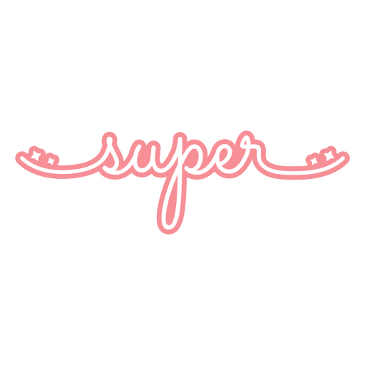 The word supper written in pink PNG Design