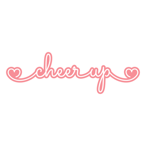 The word cheer up in pink PNG Design