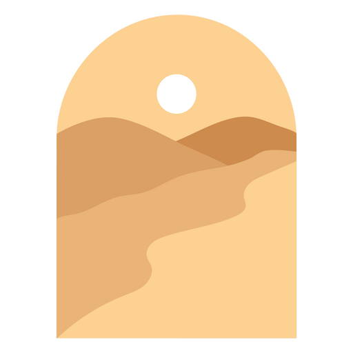 Ilustración de arco de paisaje desértico Diseño PNG