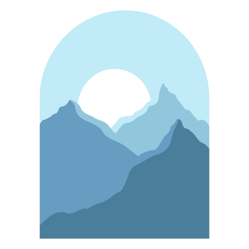 Ilustração de paisagem serena de montanha Desenho PNG