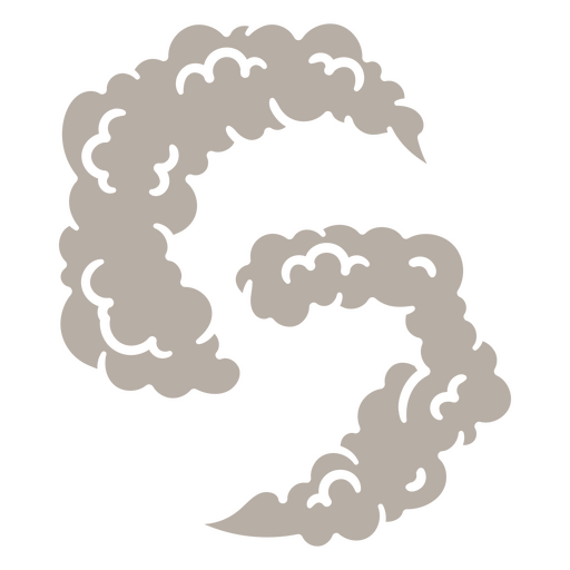 Ilustración elegante de la letra G en forma de nube Diseño PNG