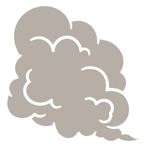 Nube de humo gris Diseño PNG