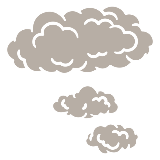Verspieltes Wolkenillustrationsdesign PNG-Design
