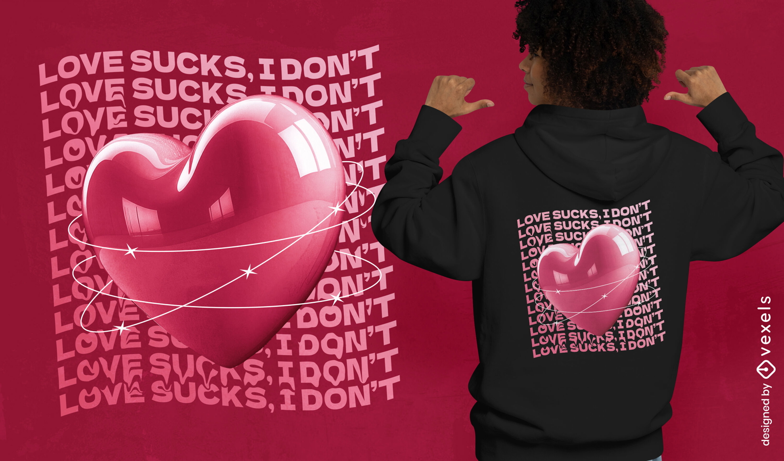 Love sucks quote t-shirt design