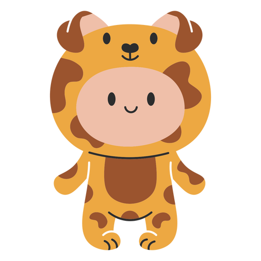 Cartoon giraffe standing PNG Design